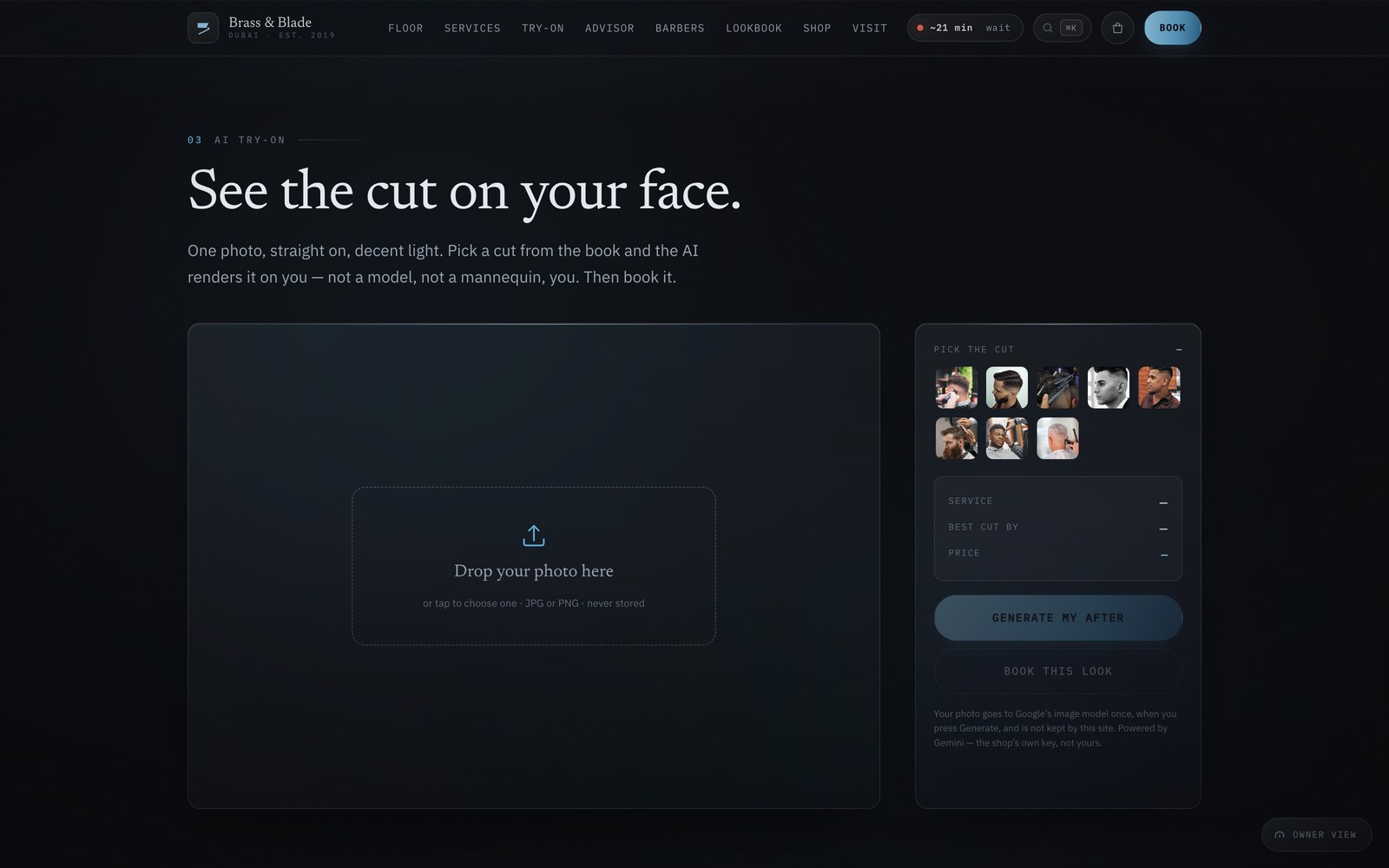 Barbershop demo — Try-On